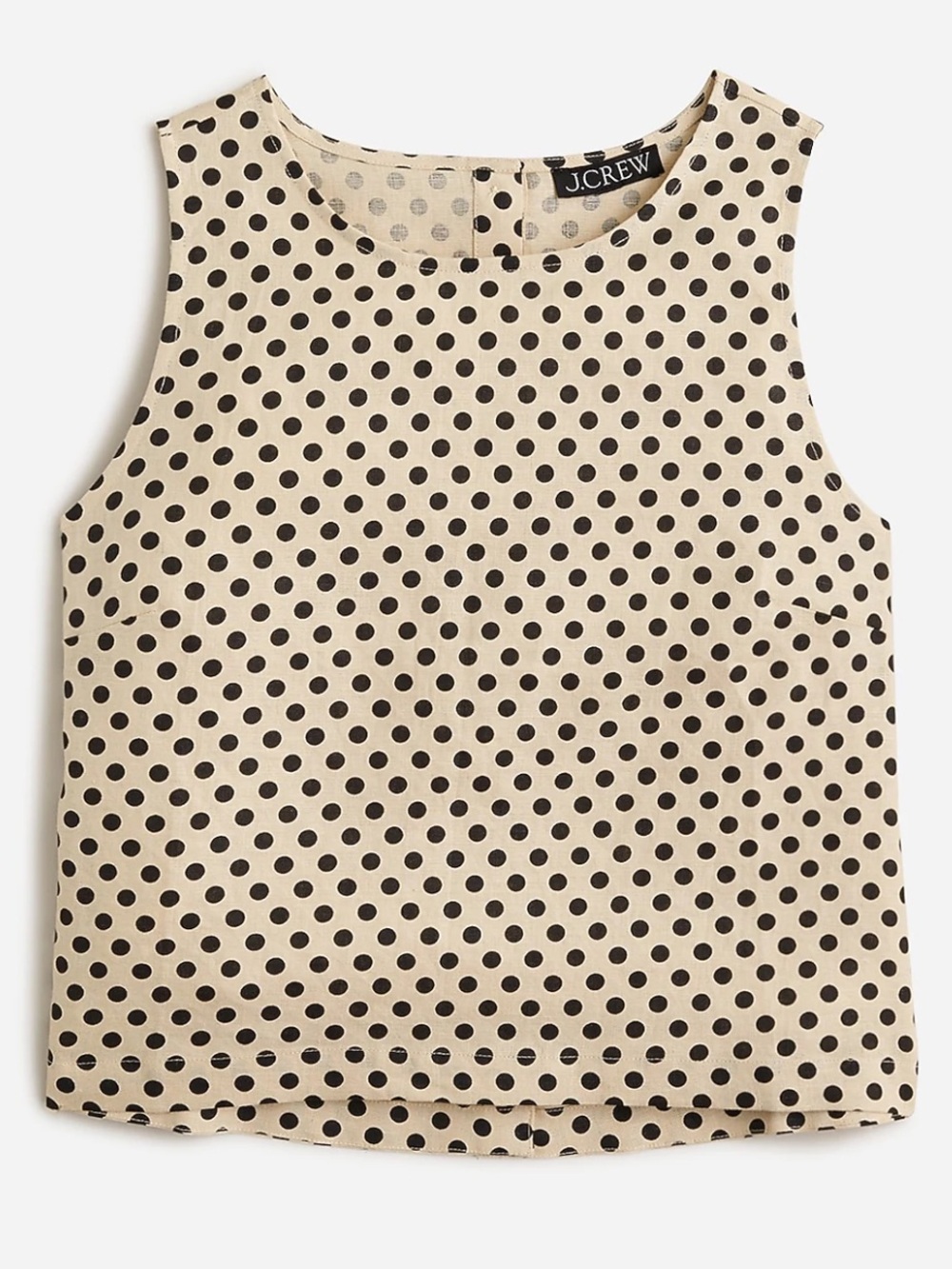 J.Crew Maxine Button-back Top In Dot Linen For Women | J.Crew xxs